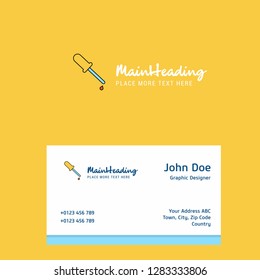 Dropper logo Design with business card template. Elegant corporate identity. - Vector