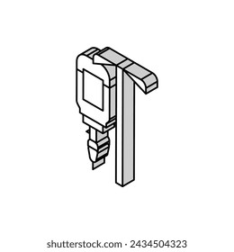 dropper medical tool isometric icon vector. dropper medical tool sign. isolated symbol illustration
