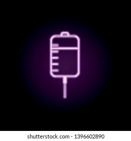 dropper neon icon. Elements of hospital set. Simple icon for websites, web design, mobile app, info graphics