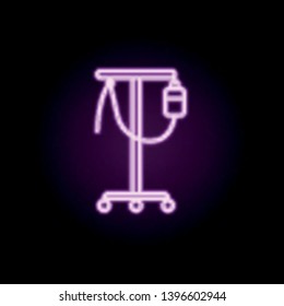 dropper neon icon. Elements of hospital set. Simple icon for websites, web design, mobile app, info graphics