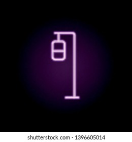 dropper neon icon. Elements of hospital set. Simple icon for websites, web design, mobile app, info graphics
