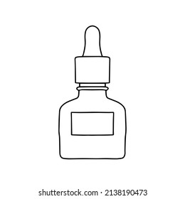 Una burla del contorno del cuentagotas. Ilustración estética vectorial.