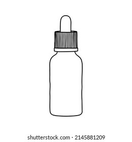 Una burla del contorno del cuentagotas. Ilustración estética vectorial.