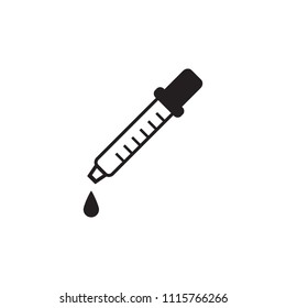 dropper pipette eyedropper medical vector icon