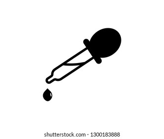 Dropper pipette healthy tube liquid icon symbol isolated vector stock - Vector 
