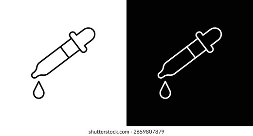 Dropper pipette icon design. Thin graphic elements vector illustration