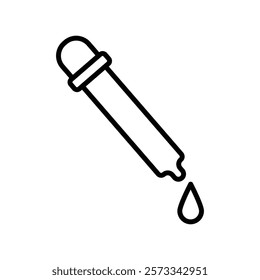Dropper pipette Icon Flat fill set collection