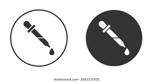 Dropper pipette icon flat. Illustration isolated vector sign symbol