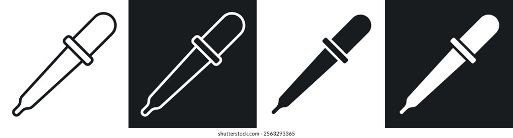 Dropper pipette icon pack for app and website ui designs.