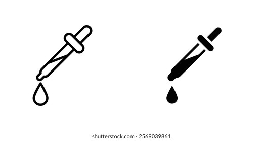 Dropper pipette icons vector graphic pack