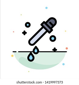 Dropper, Pipette, Science Abstract Flat Color Icon Template