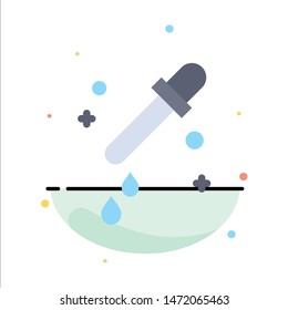 Dropper, Pipette, Science Abstract Flat Color Icon Template