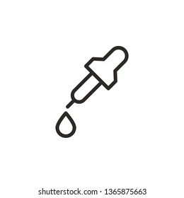 Dropper, pipette vector icon. Element of design tool for mobile concept and web apps vector. Thin line icon for website design and development, app development. Vector icon