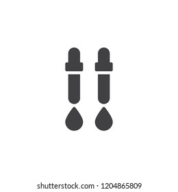 Dropper pipette vector icon. filled flat sign for mobile concept and web design. Eye drops simple solid icon. Symbol, logo illustration. Pixel perfect vector graphics