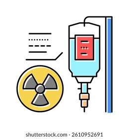 dropper radiology color icon vector. dropper radiology sign. isolated symbol illustration