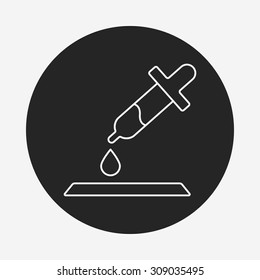 Dropper research line icon