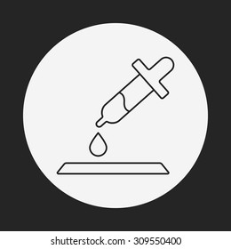 Dropper research line icon