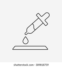 Dropper research line icon