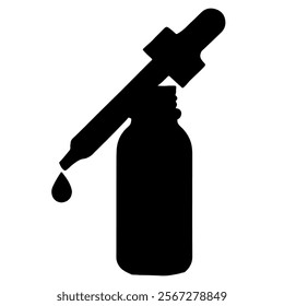 Dropper silhouette vector icon sign symbol illustration design.

