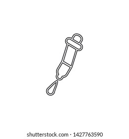 Dropper tool icon. Eye pipette sign