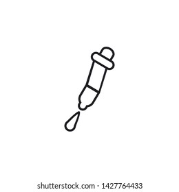Dropper tool icon. Eye pipette sign