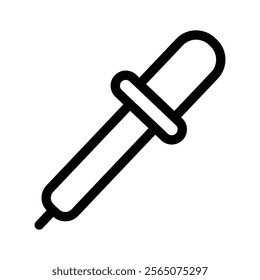 A dropper tool, representing precision, color picking, or medical use