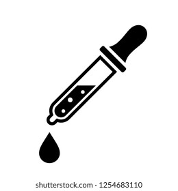 Dropper tool vector sign illustration isolated on white background