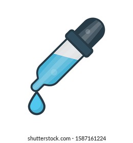 dropper vector flat color icon 