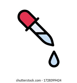 dropper vector flat color icon 