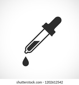Dropper vector flat pictogram illustration isolated on white background
