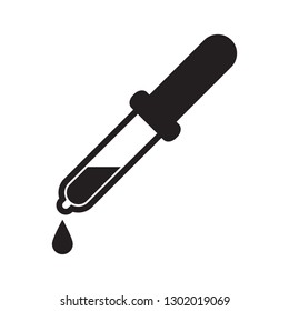 Dropper vector flat pictogram illustration isolated on white background, Dropper icon.