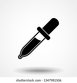 Dropper vector flat pictogram illustration isolated on white background, Dropper icon.