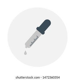 Dropper vector flat pictogram illustration isolated