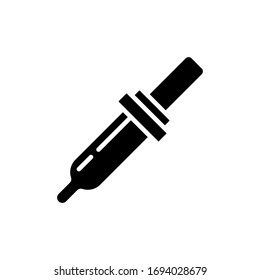 Ilustración plano del vector gotero aislada en fondo blanco