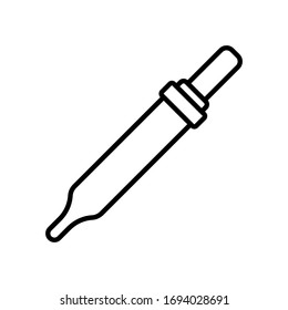 Dropper vector flat pictogram illustration isolated on white background