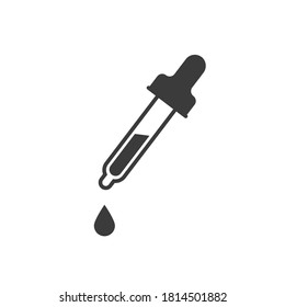 Ilustración del pictograma plano vectorial en gota aislada en fondo blanco