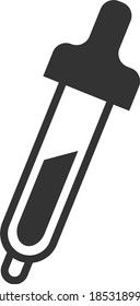 Ilustración del pictograma plano vectorial en gota aislada en fondo blanco