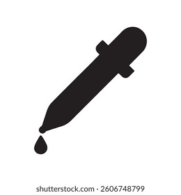 Dropper vector flat pictogram illustration isolated on white background
