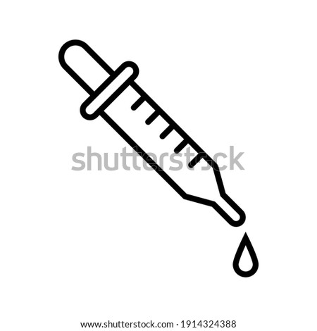 Dropper vector flat pictogram illustration isolated 