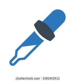 dropper vector glyph color icon  