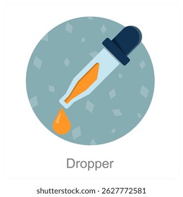 Diseño de concepto de icono de Vector gotero