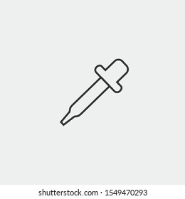 dropper vector icon flat isolated sign