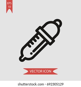 Dropper vector icon, illustration symbol