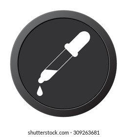  dropper - vector icon on a grey button