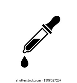 Dropper vector icon on white background