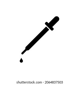 Dropper vector icon on white background. Symbol, logo illustration. Line vector icon.