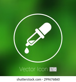dropper vector icon picker tube chemistry pipet.