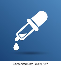 dropper vector icon picker tube chemistry pipet.