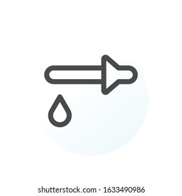 Dropper vector icon. Pipette symbol modern, simple, vector, icon for website design, mobile app, ui. Vector Illustration