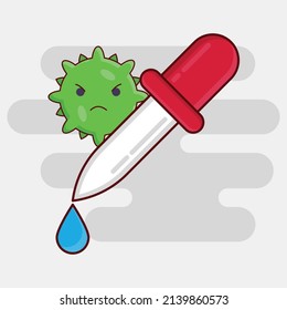 ilustración del vector de cuentagotas sobre un fondo transparente.Símbolos de calidad superior. icono plano de línea vectorial para el concepto y el diseño gráfico.